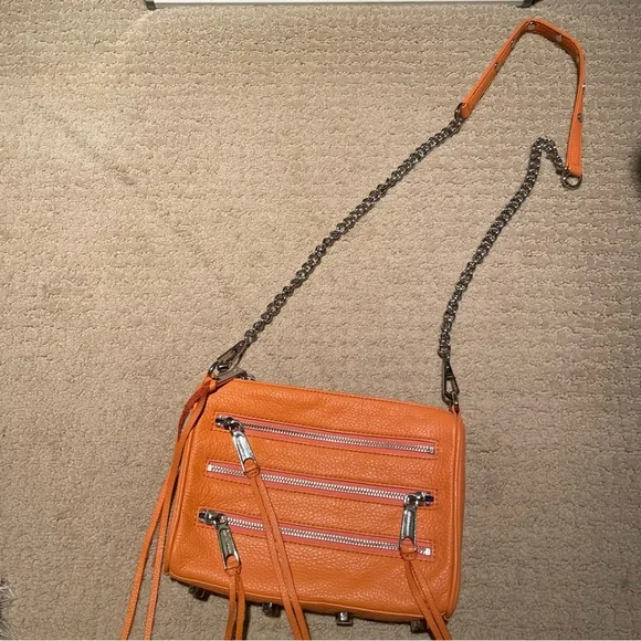 Rebecca Minkoff Mini 5 Zip Cross-body Bag, Orange - Picture 2 of 13